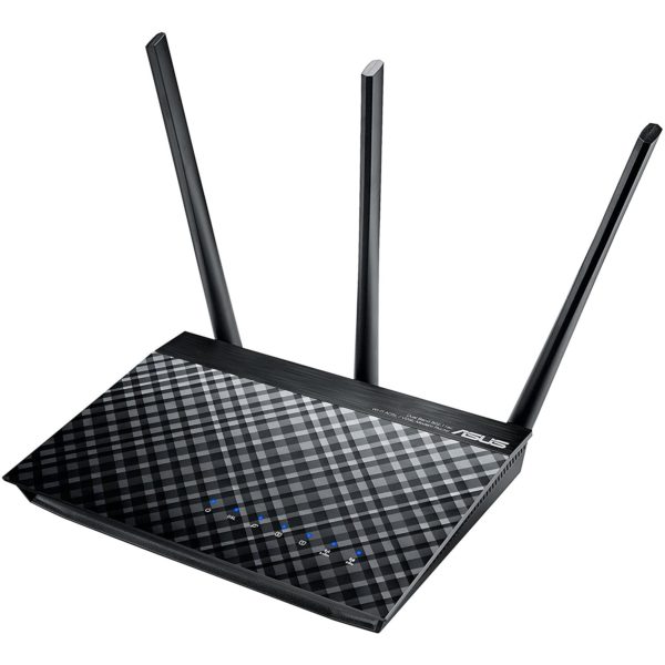 ASUS RT-AC53 AC750 Dual Band WiFi Router with high power design, VPN server and time scheduling