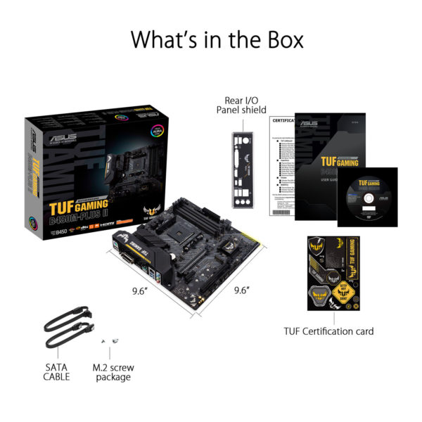 ASUS TUF Gaming B450M Plus II AM4 Micro ATX Gaming Motherboard 5