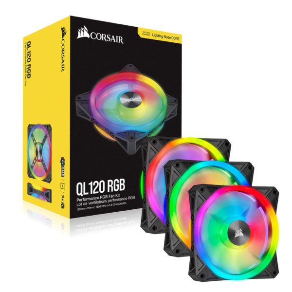 Corsair iCUE QL120 RGB 120mm PWM Triple Fan with Lighting Node CORE - Image 5