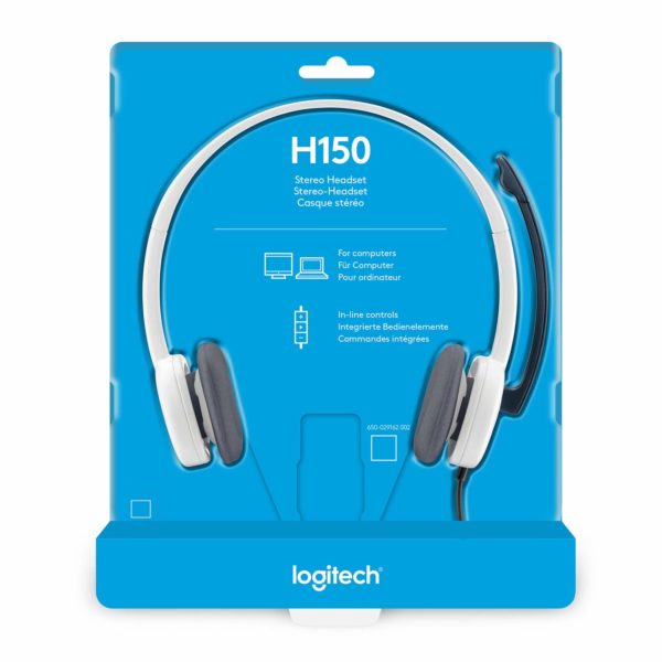 Logitech H150 Stereo Headset with Noise-Cancelling Mic - (White) - Image 5