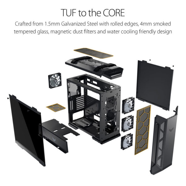 ASUS TUF Gaming GT501 Mid-Tower Computer Case (Gray) - Image 6