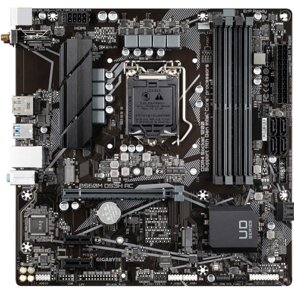 Gigabyte B560M DS3H AC LGA 1200 Micro-ATX Motherboard - Image 3