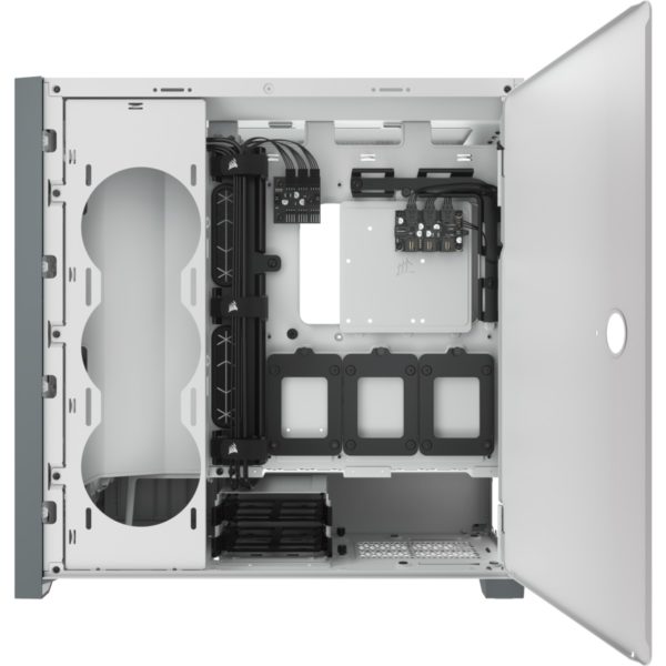 Corsair iCUE 5000X RGB Tempered Glass Mid-Tower ATX PC Smart Case — White - Image 9