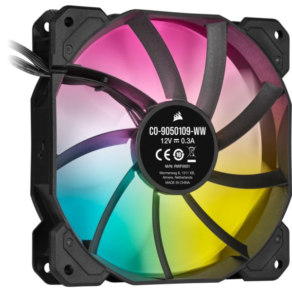 Corsair iCUE SP120 RGB ELITE Performance 120mm PWM Fan — Triple Pack with Lighting Node CORE - Image 4