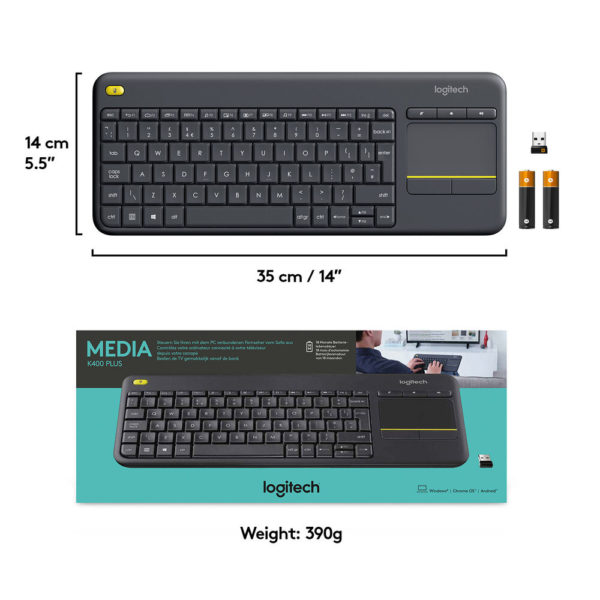 Logitech K400 Plus Wireless Touch Keyboard - Image 8