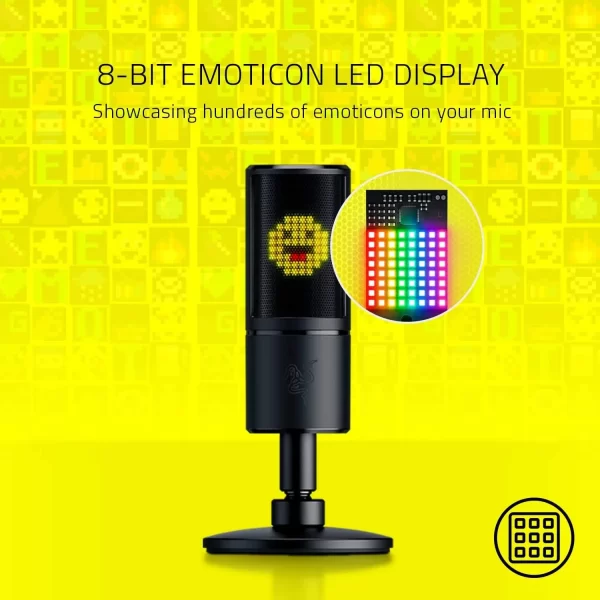 Razer Seiren Emote Streaming Condenser Mic with Emoticon Display - Image 7