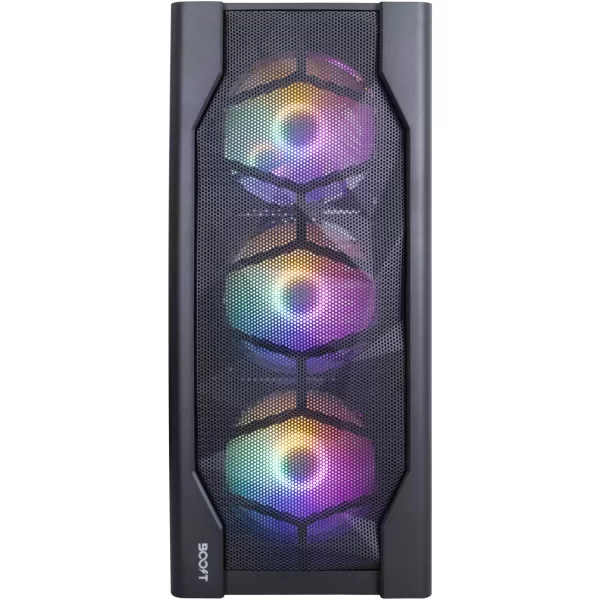 Boost Lion with 4 RGB Fan ATX Gaming Case - Black - Image 2