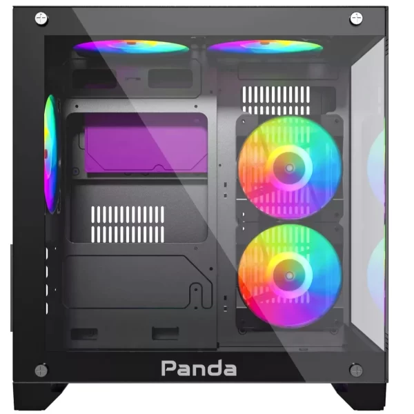 Boost Panda Tempered Glass M-ATX Gaming PC Case - Image 2