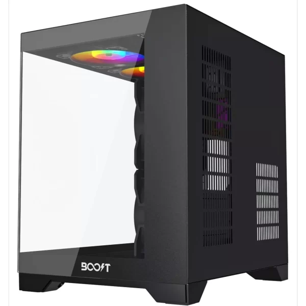 Boost Panda Tempered Glass M-ATX Gaming PC Case - Image 3