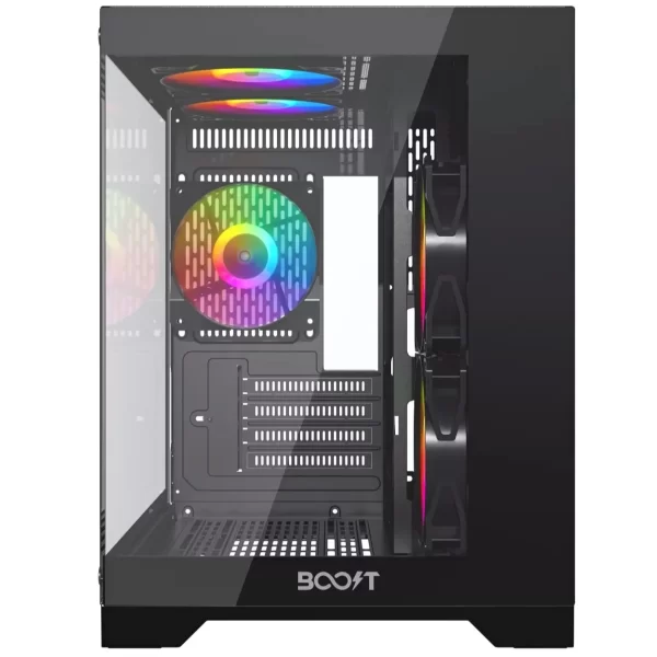 Boost Panda Tempered Glass M-ATX Gaming PC Case